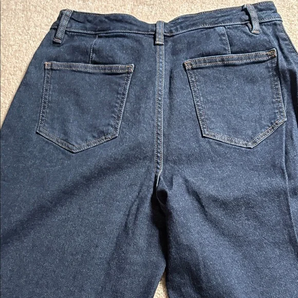 Joe Fresh High-Rise Dark Blue Button-Fly Jeans - Picture 2 of 3